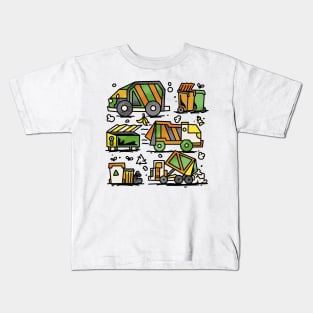 Garbage Trucks And Trash   P Kids T-Shirt